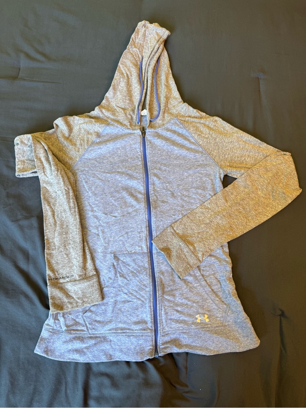 Under Armour Women’s Heather Light Blue Full-Zip Hoodie Jacket